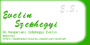 evelin szephegyi business card